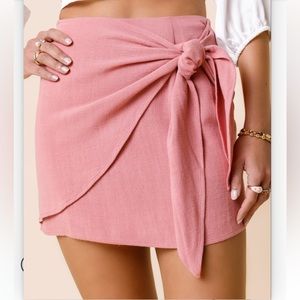 Francesca’s Front Tie Mini Skirt